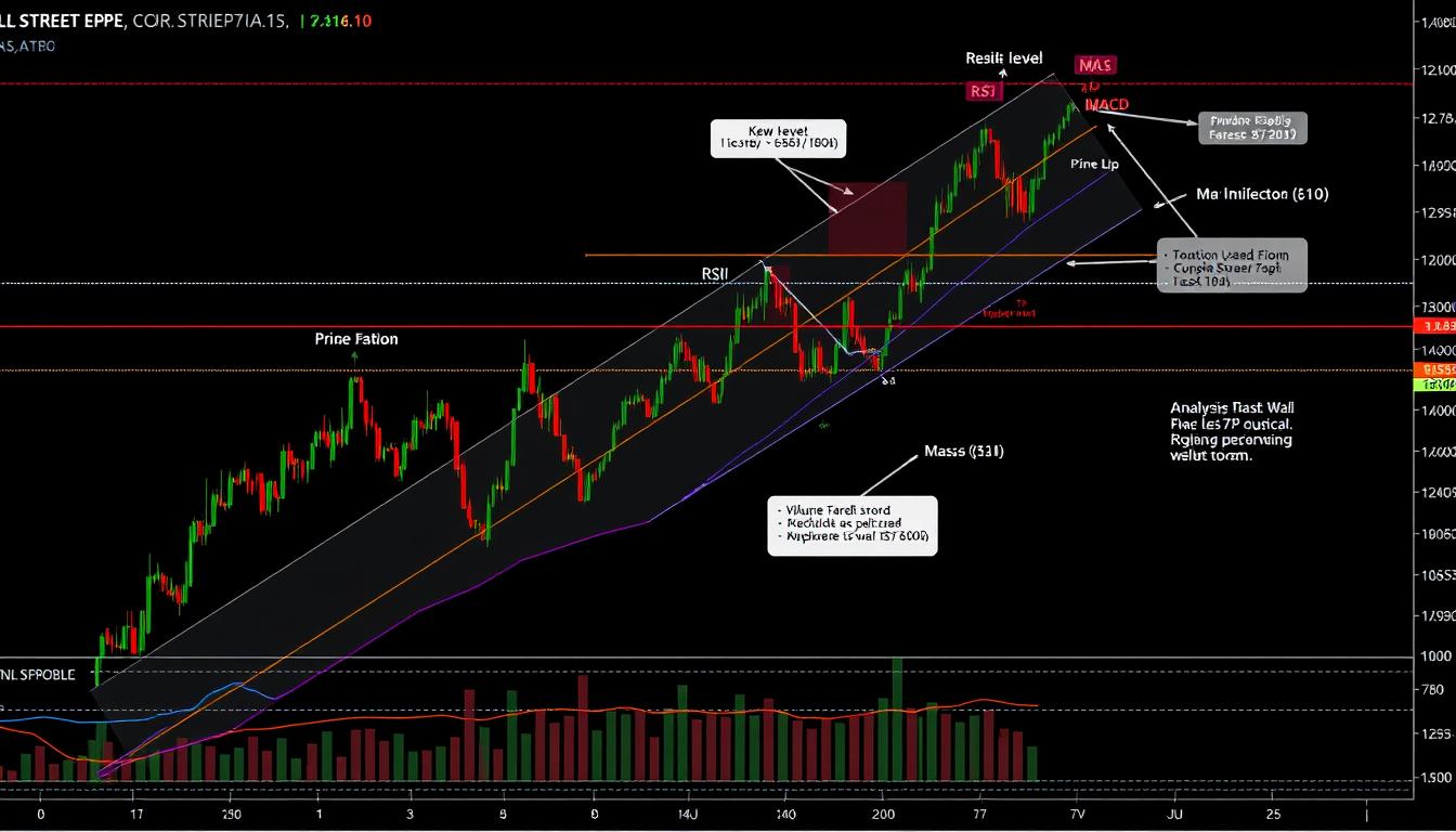 Technical analysis chart for Wall Street Pepe showing key support and resistance levels